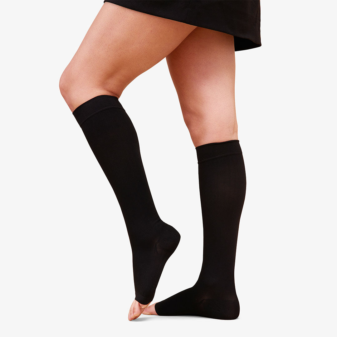 NuSoothe® Open-Toe Knee High Compression Socks